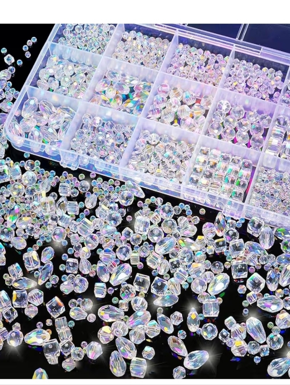 Crystal Glass Bead Jewelry Kit - Iridescent